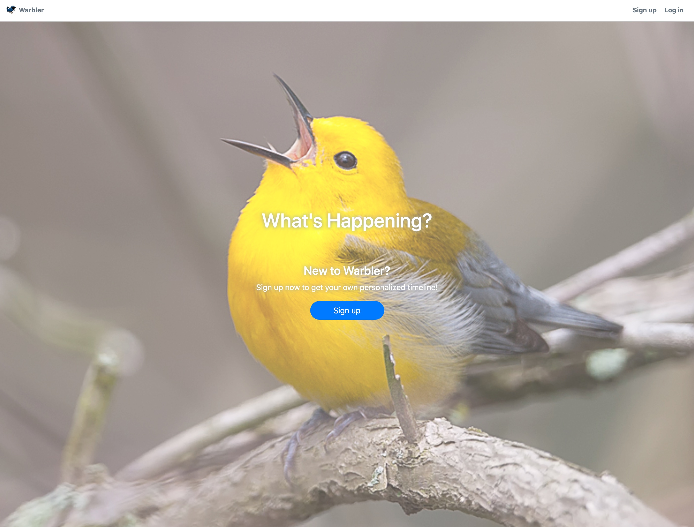 warbler-homepage